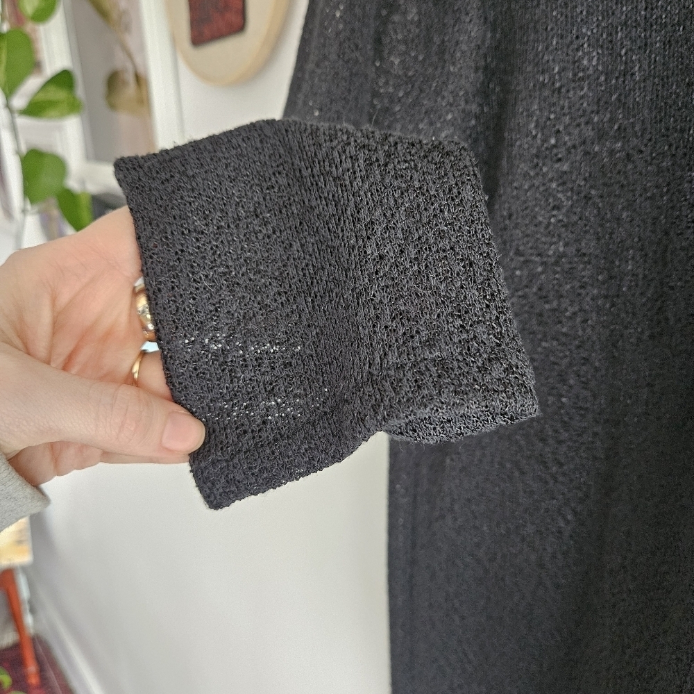 Vintage Black Sheer Knit Cardigan - Picture 6 of 6